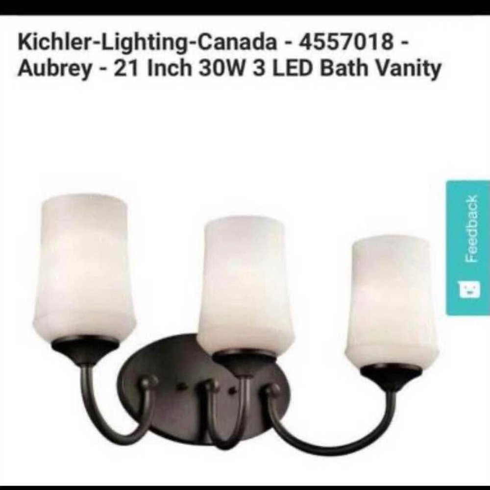 New in box bathroom light